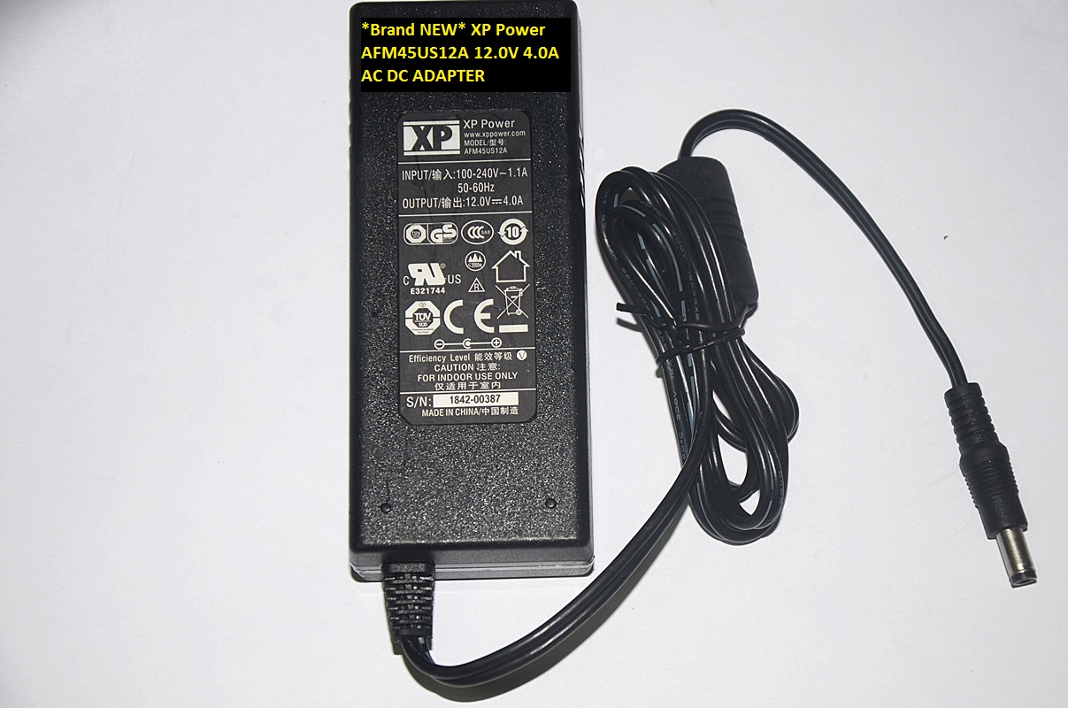 *Brand NEW*XP Power AFM45US12A AC DC ADAPTER 12.0V 4.0A 5.5*2.5/5.5*2.1